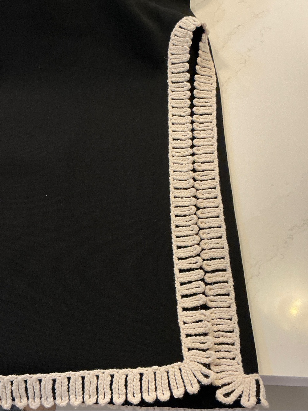 Black Skirt with Cream Trim — Women Skirt Set - Picture 2 of 7